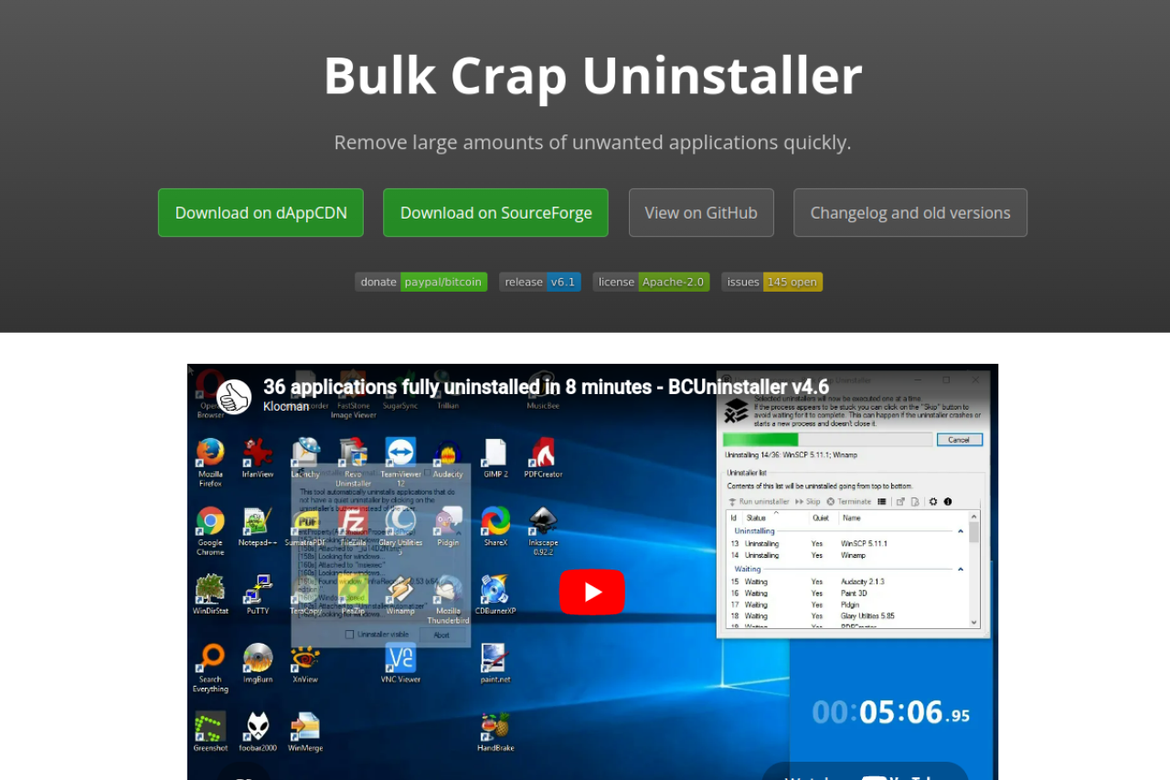 Bulk Crap Uninstaller