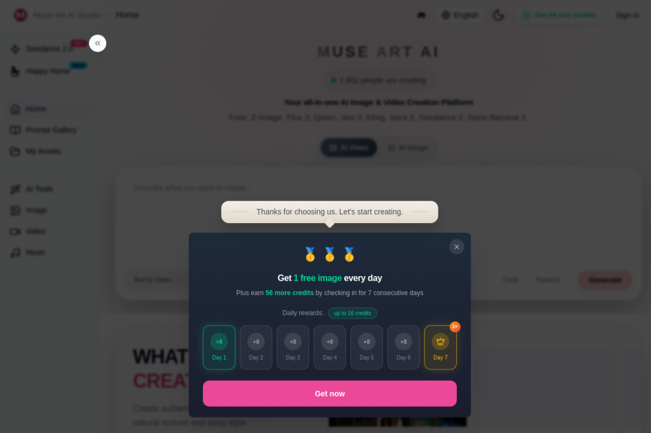 Muse Art AI: Free AI Video Gen