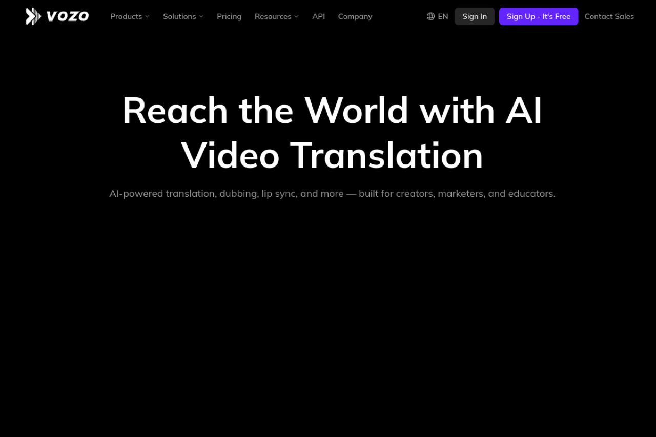 Vozo AI Video Translator, Dubb