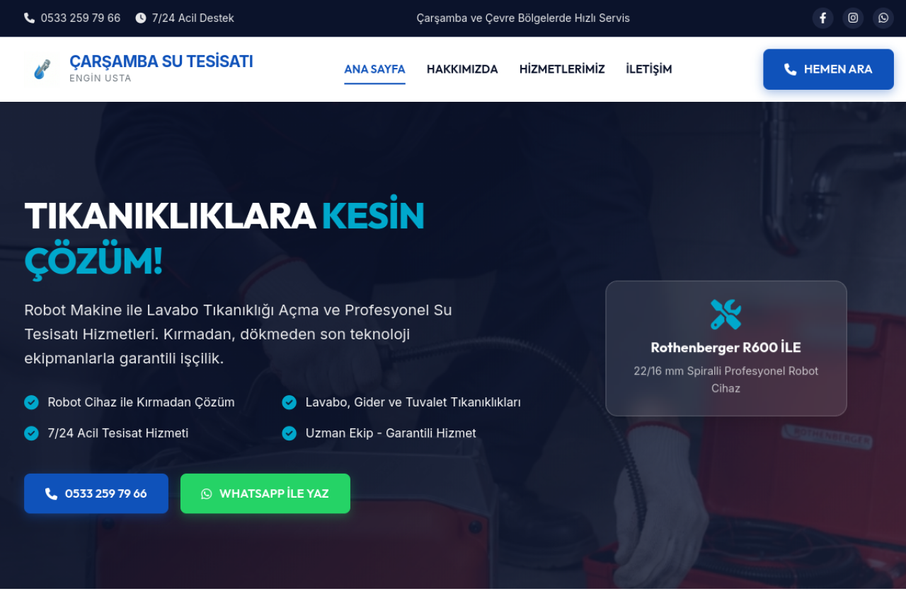 Çarşamba Su Tesisatı