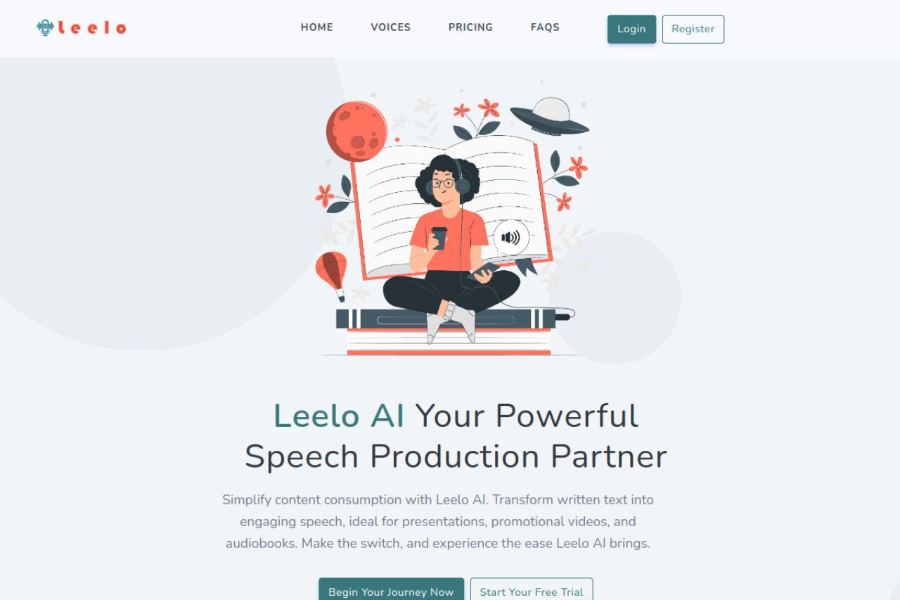 Leelo Ai website screenshot