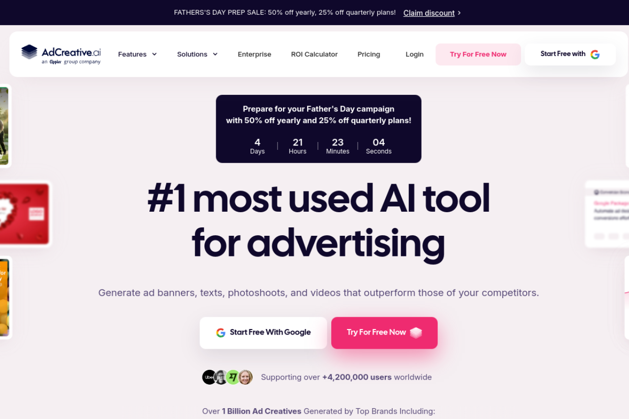 Adcreative.ai website screenshot