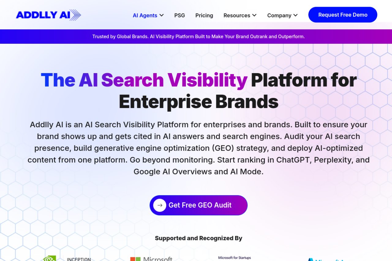Addlly Ai website screenshot