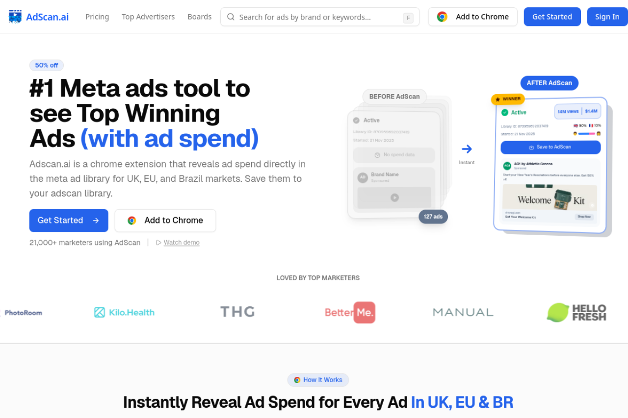 Adscan Ai website screenshot