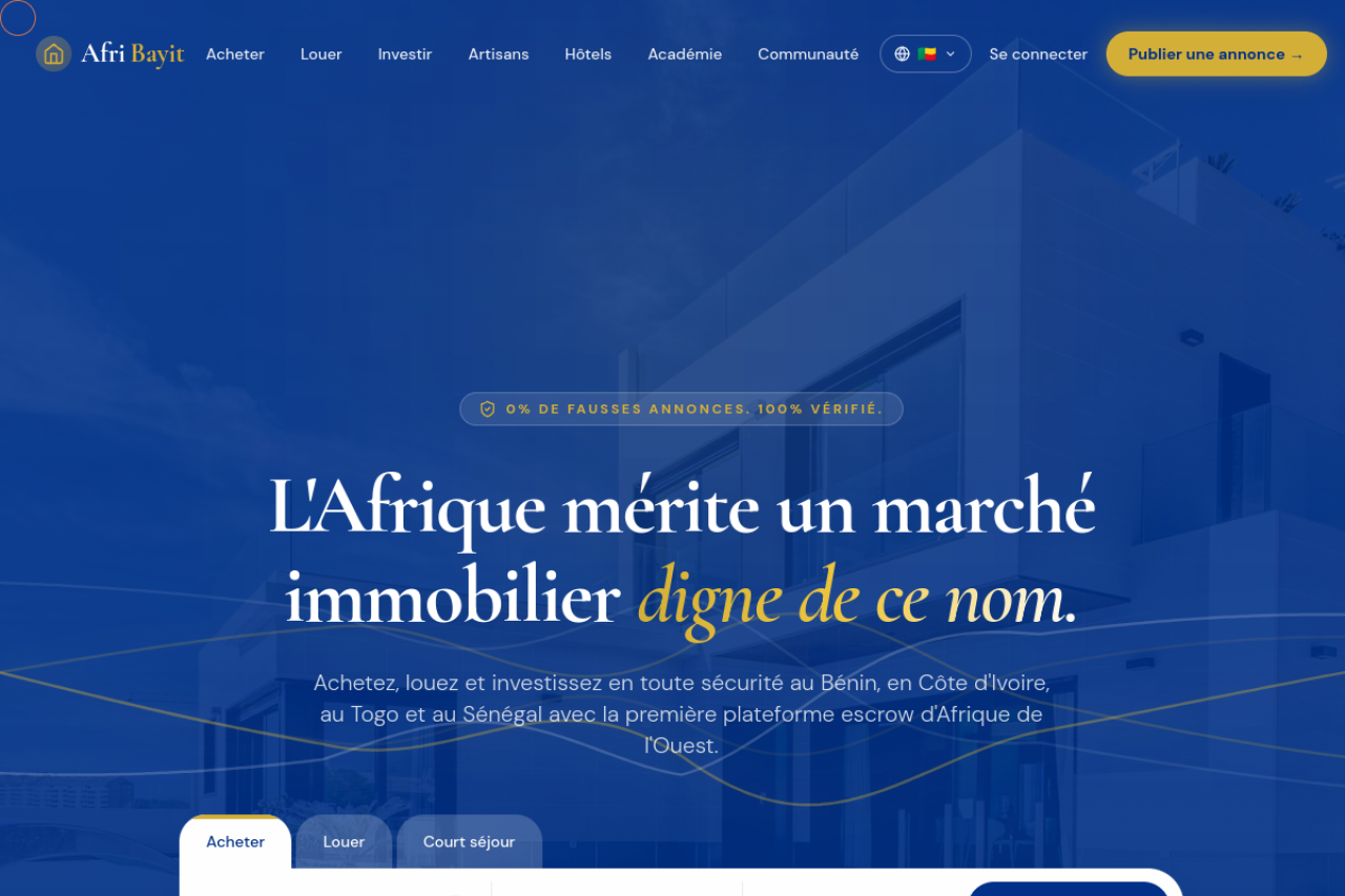 Aperçu en temps réel de AfriBayit