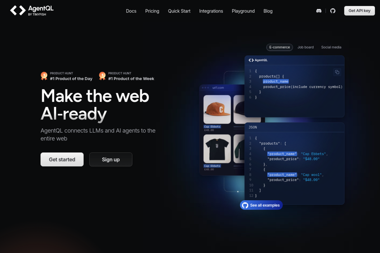 Agentql website screenshot