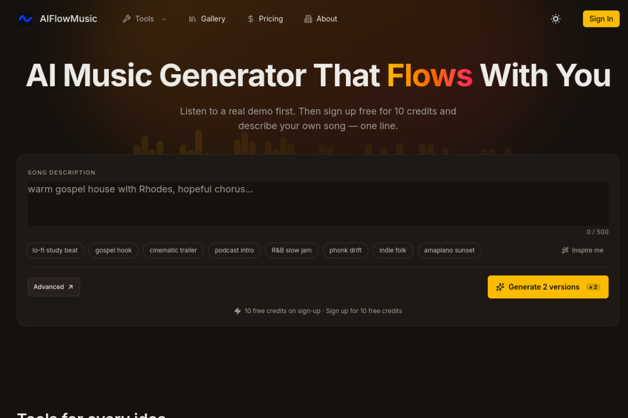 AIFlowMusic screenshot