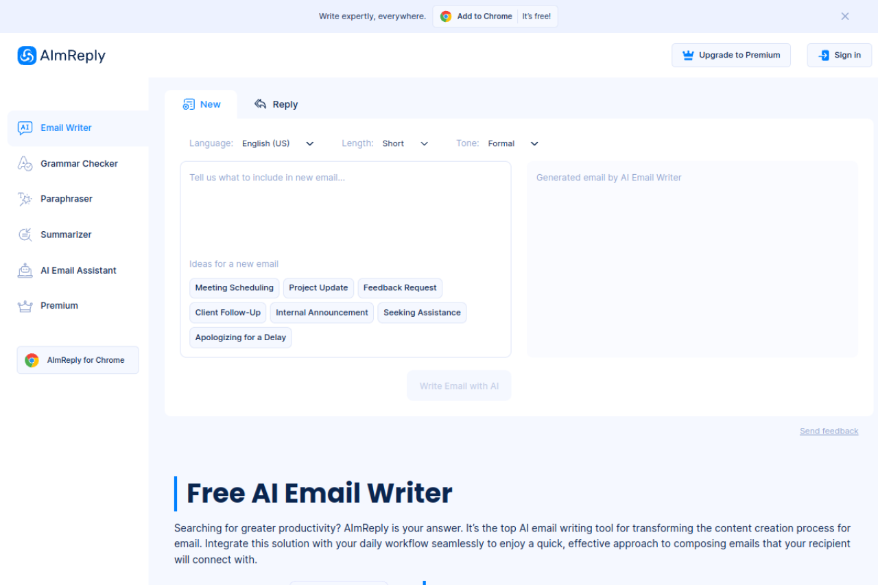 AImReply website screenshot