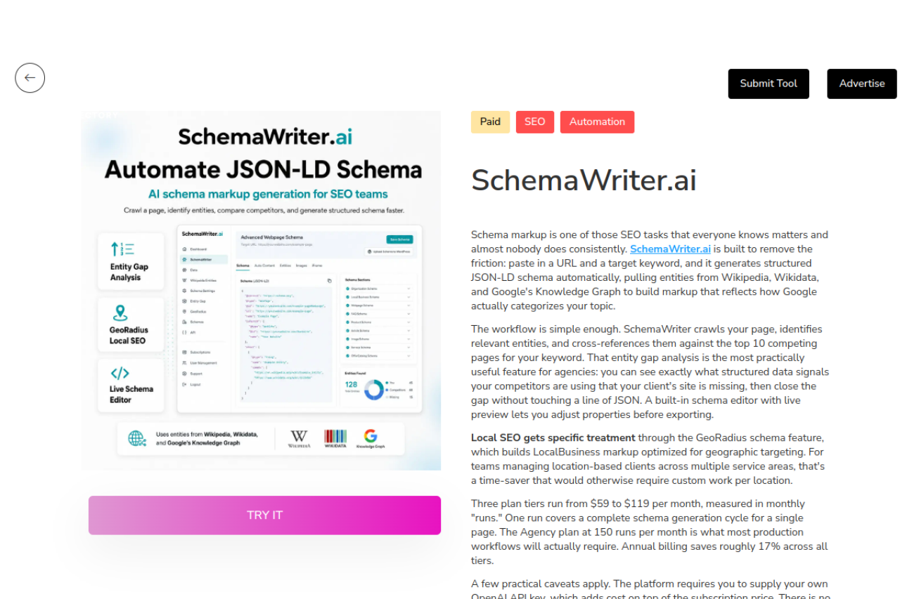 Schemawriter_ai website screenshot