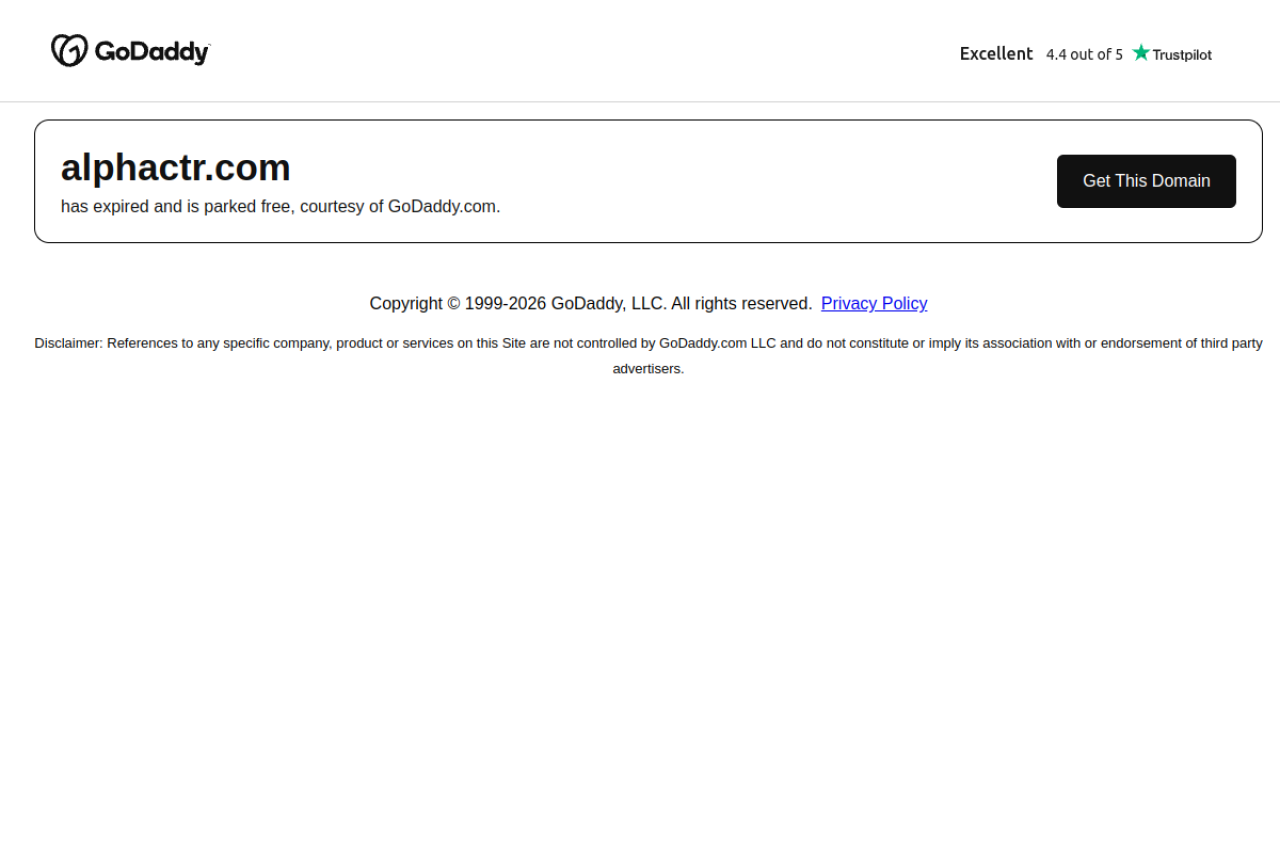 Alphactr website screenshot