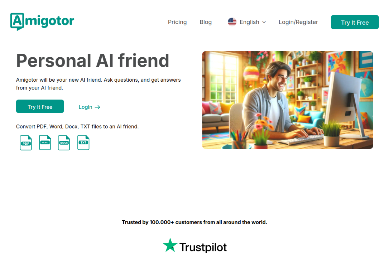 Amigotor website screenshot
