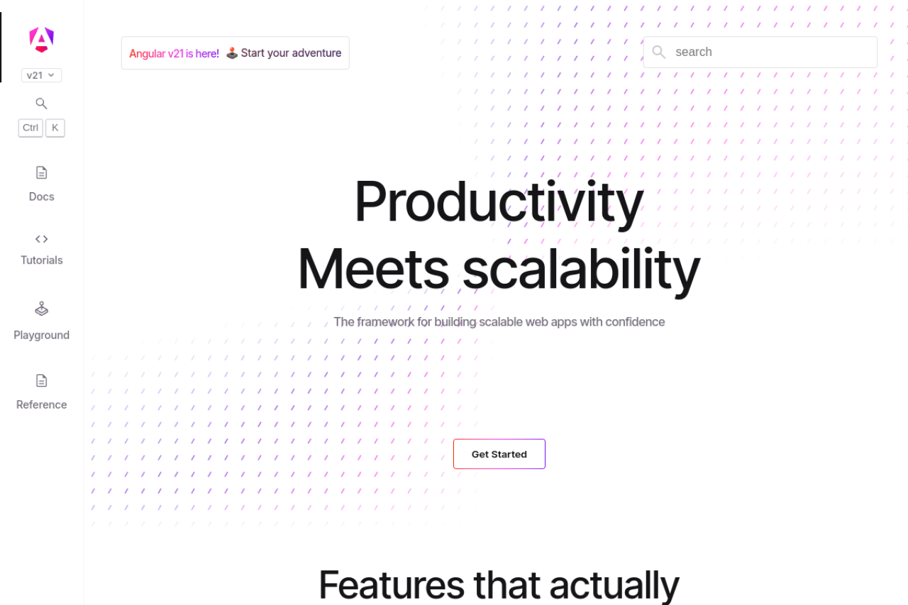 Angular Dev website screenshot