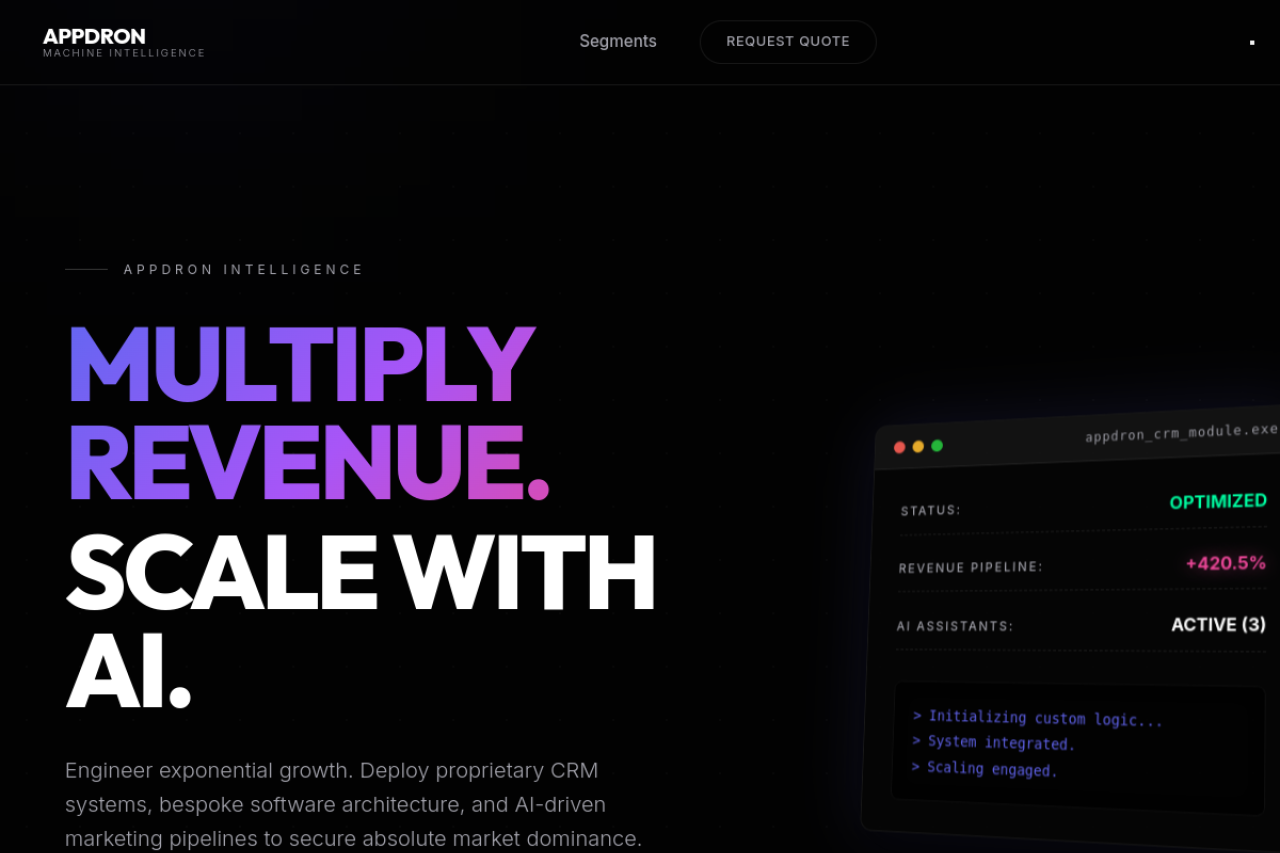 Appdron Chatgpt Dashboard website screenshot