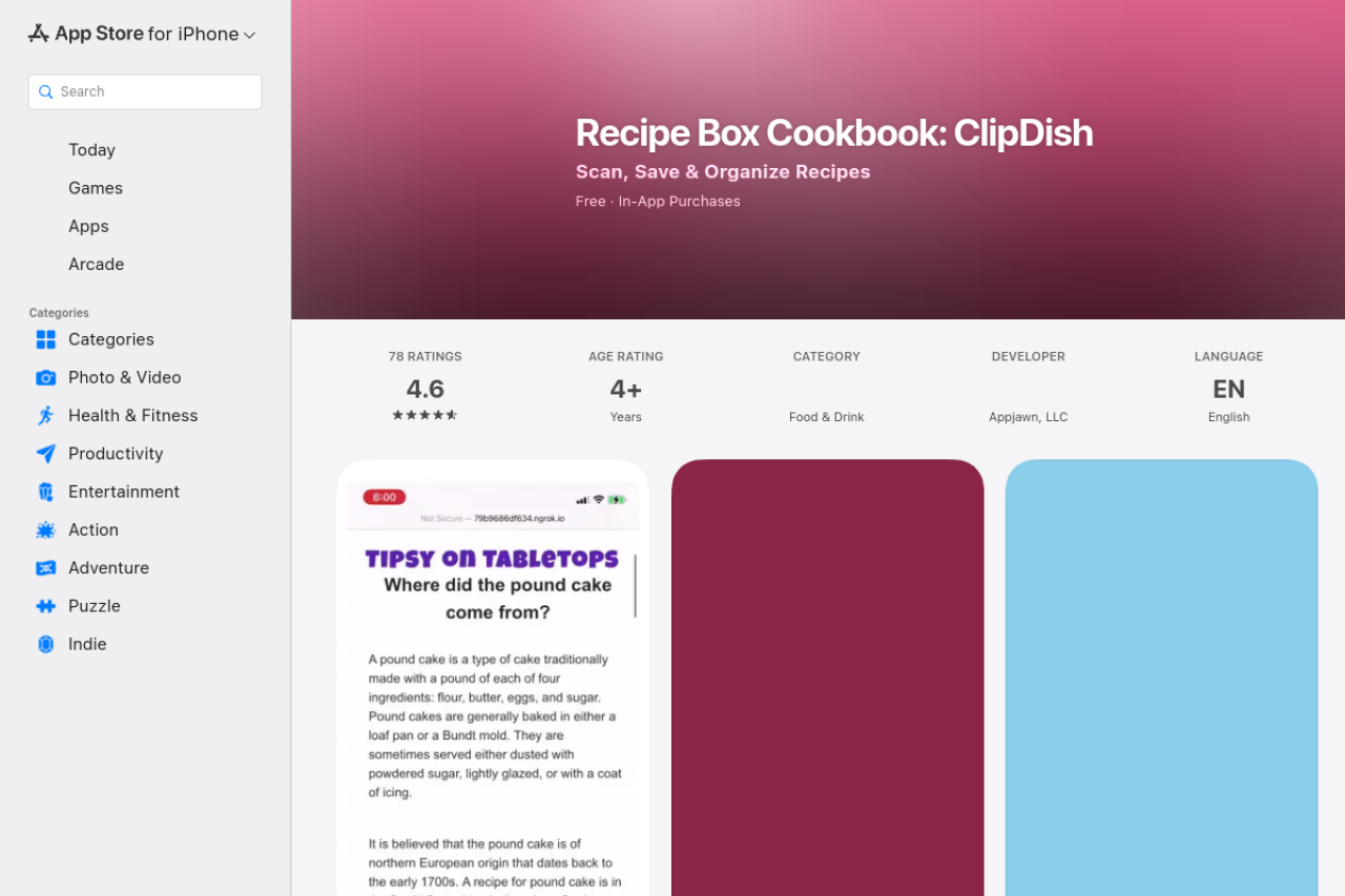 ClipDish website screenshot
