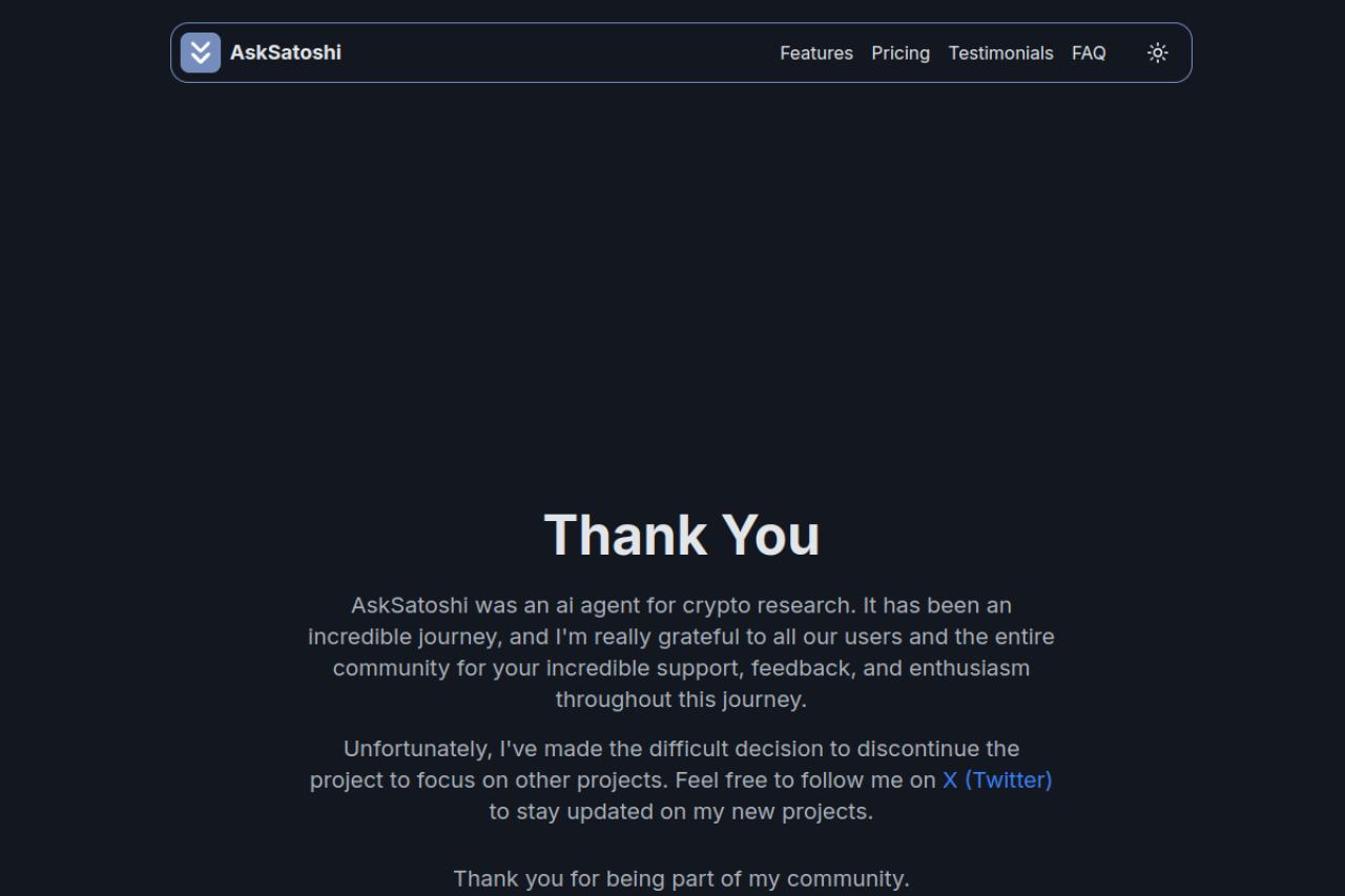 Asksatoshi website screenshot