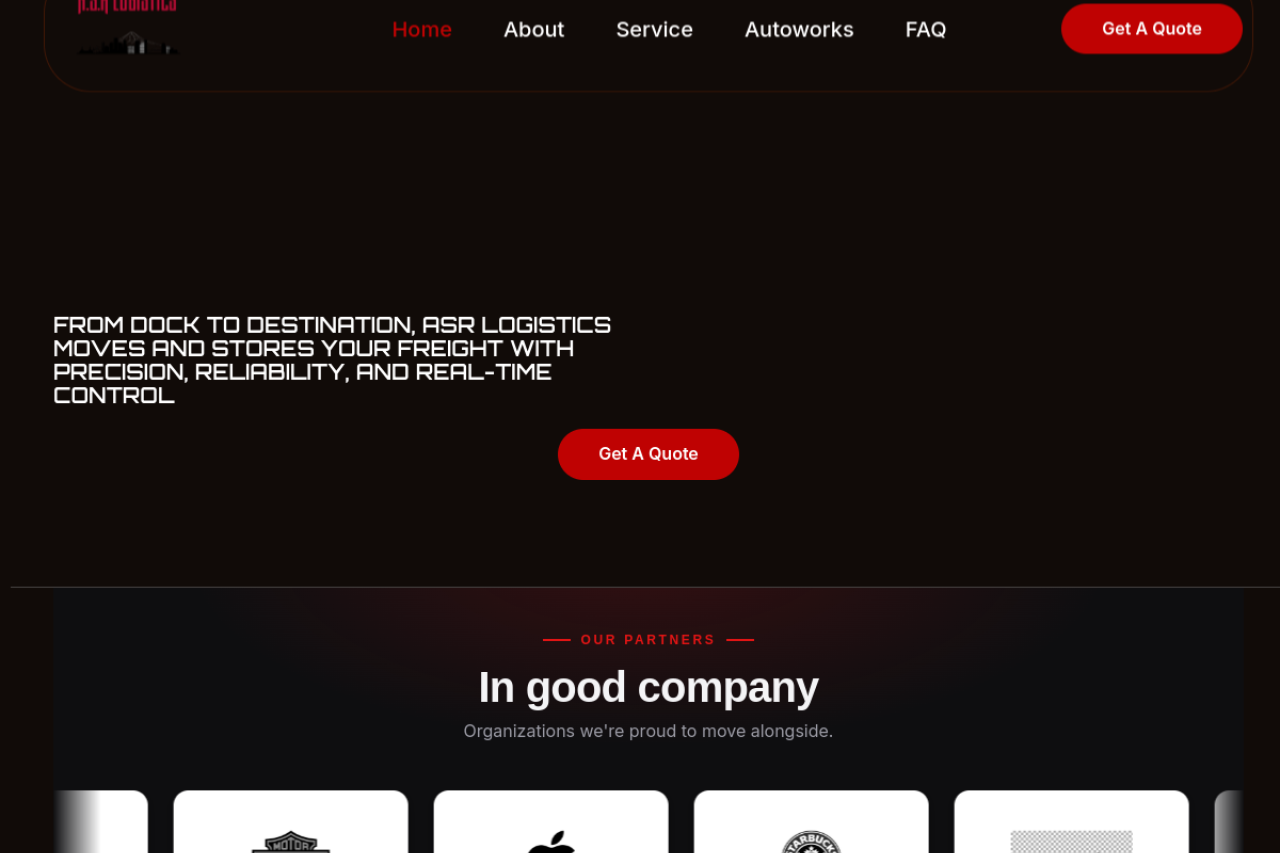 asrlogisticspdx.com desktop preview