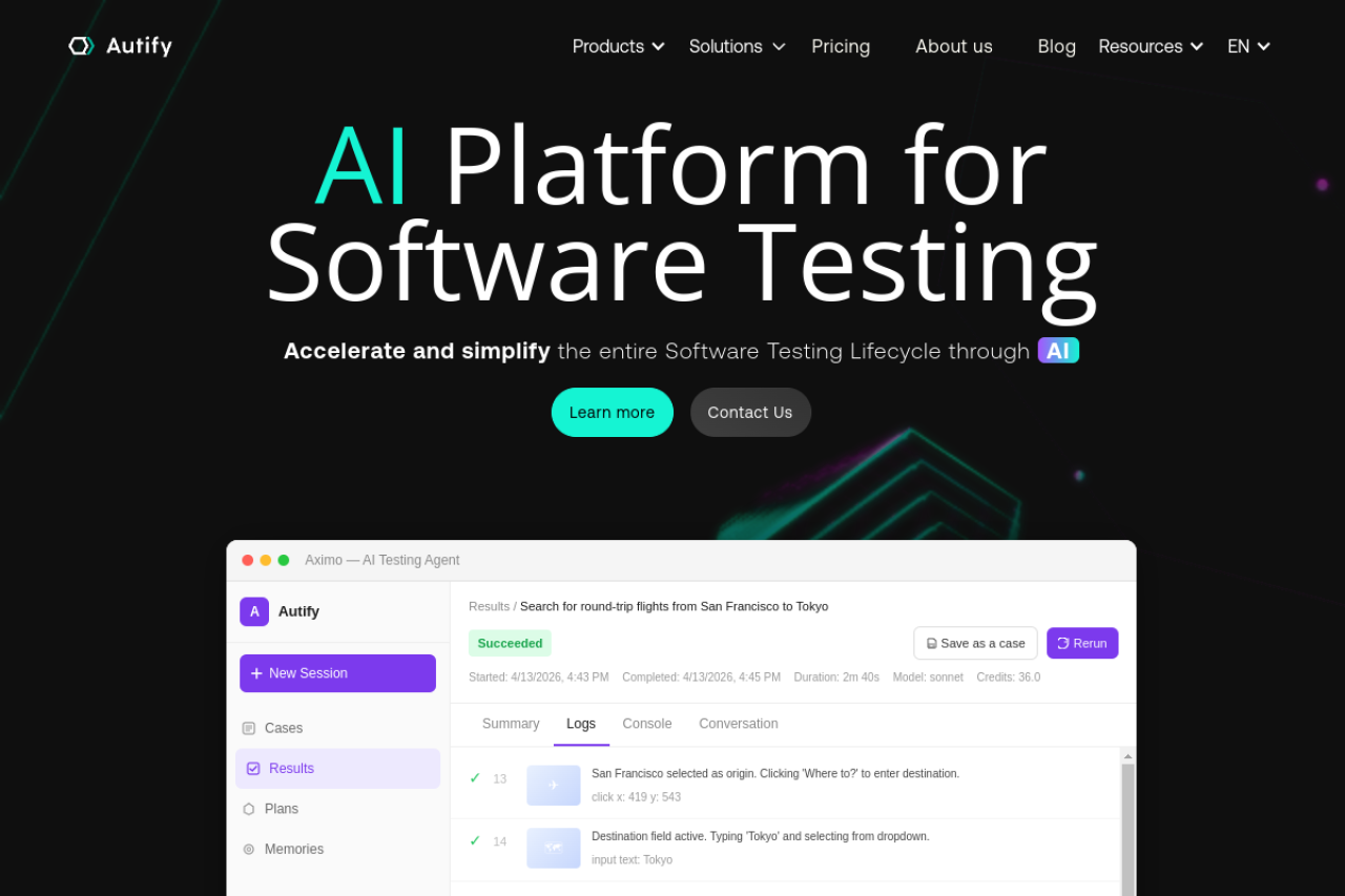 Autify Com website screenshot