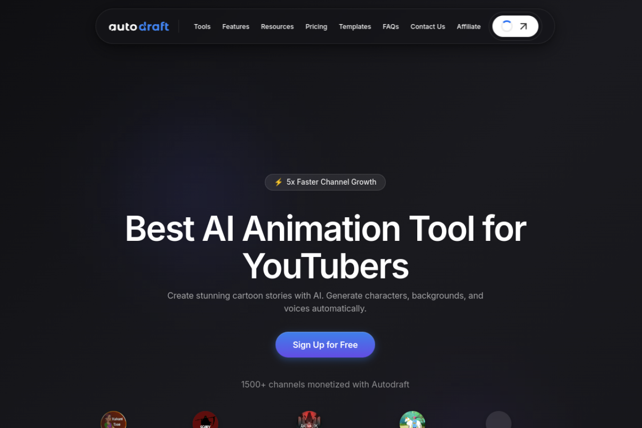Autodraft website screenshot
