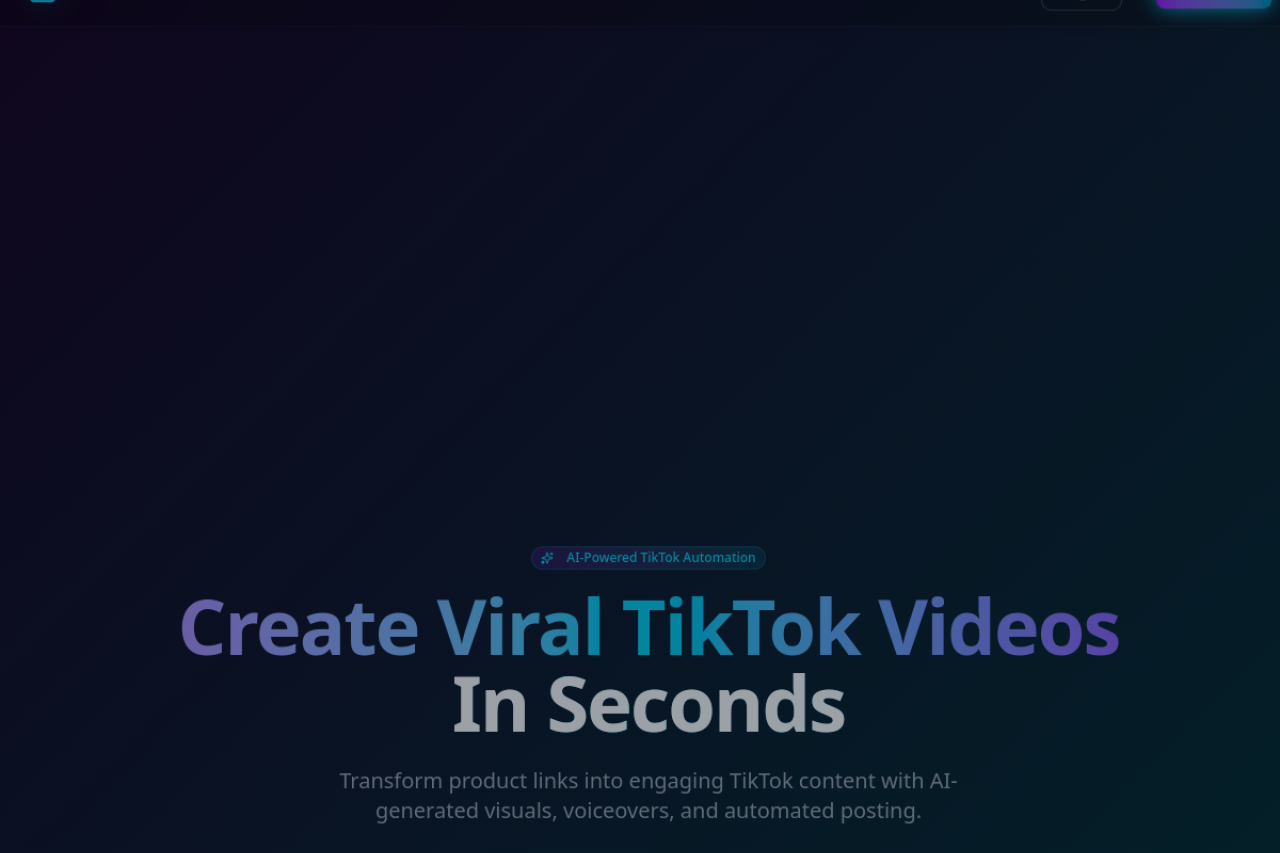 Screenshot of TikTok AI Automator