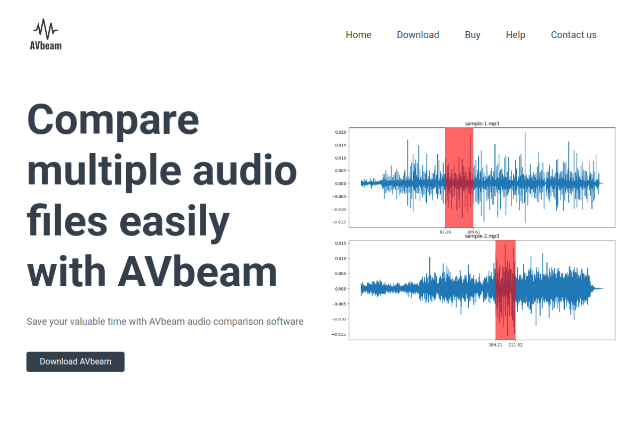 Avbeam website screenshot