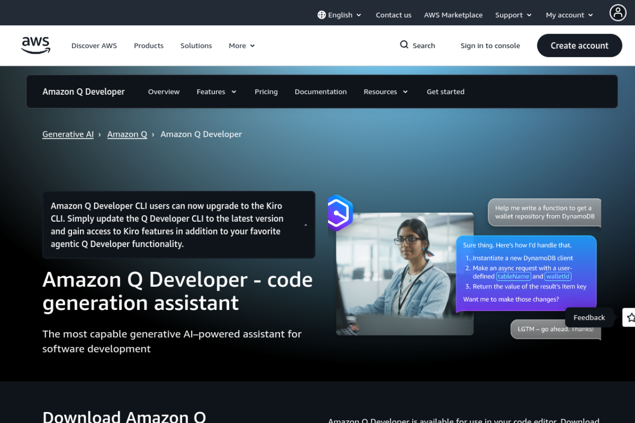 Amazon CodeWhisperer 截图