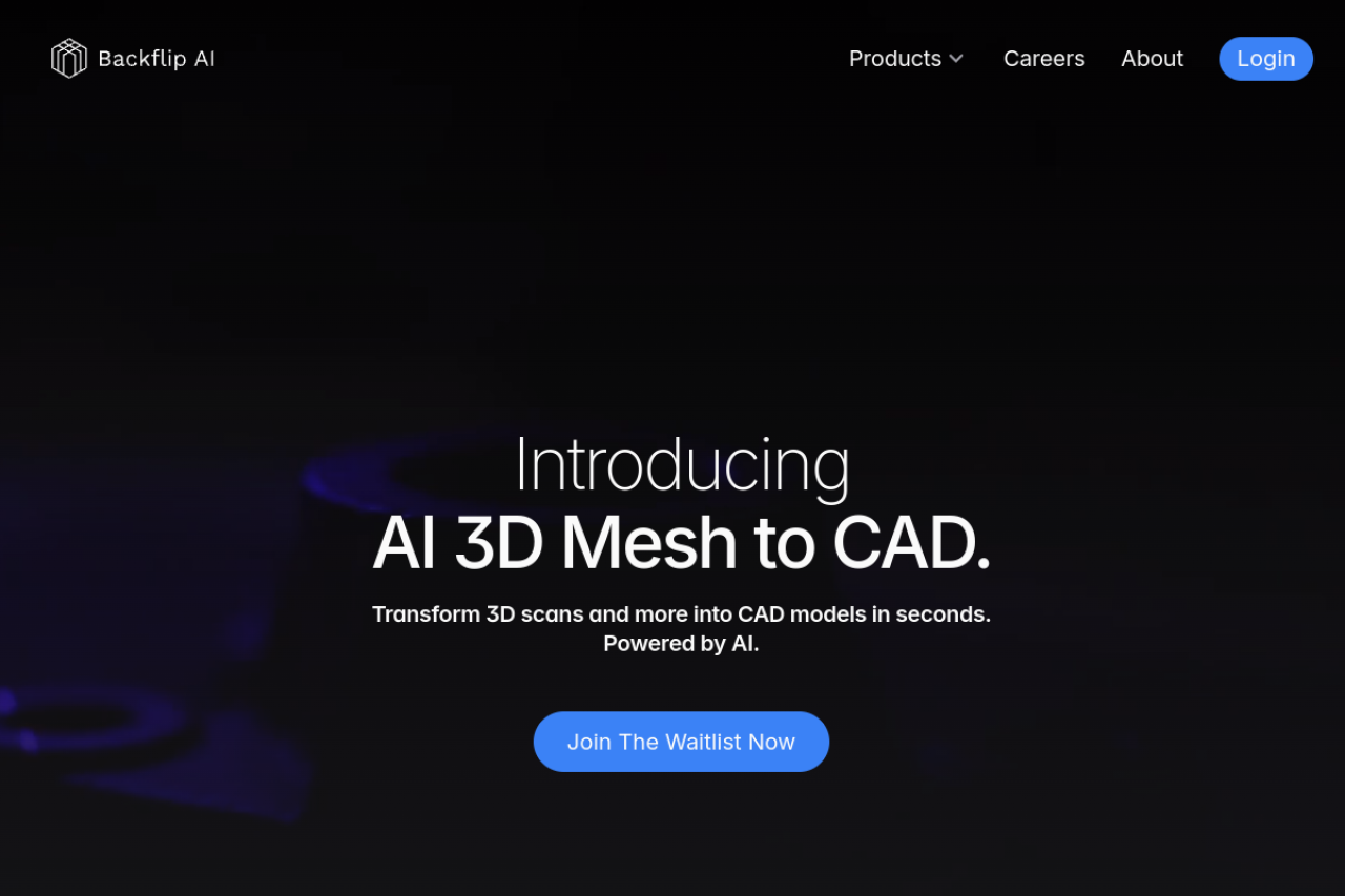 Backflip Ai website screenshot