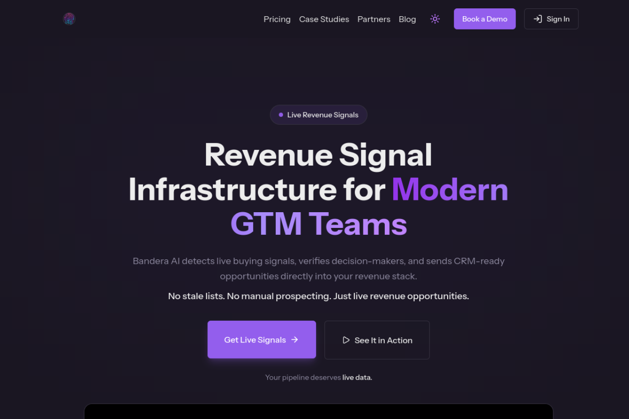Bandera Ai website screenshot