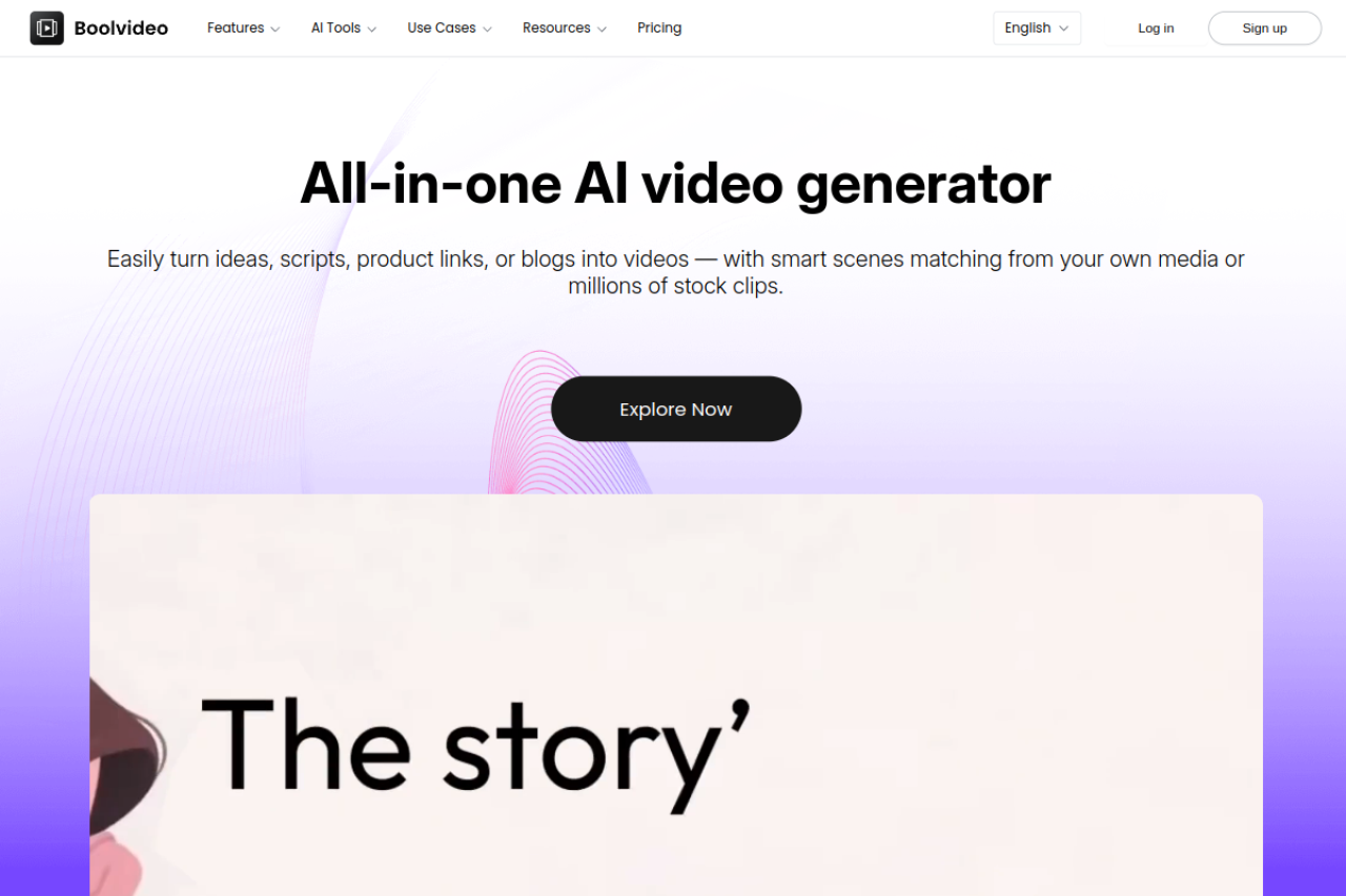 Boolvideo website screenshot