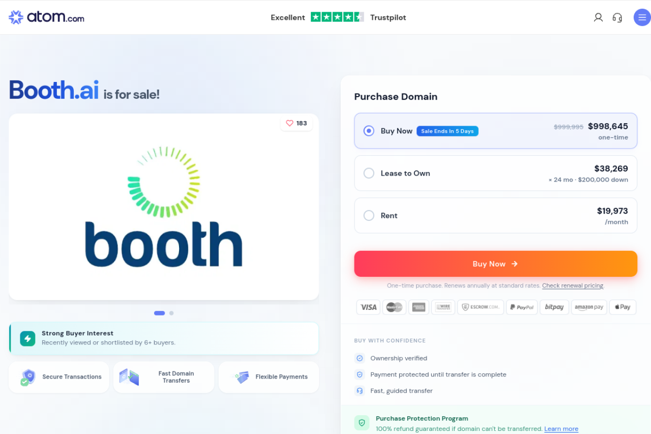 Booth Ai website screenshot