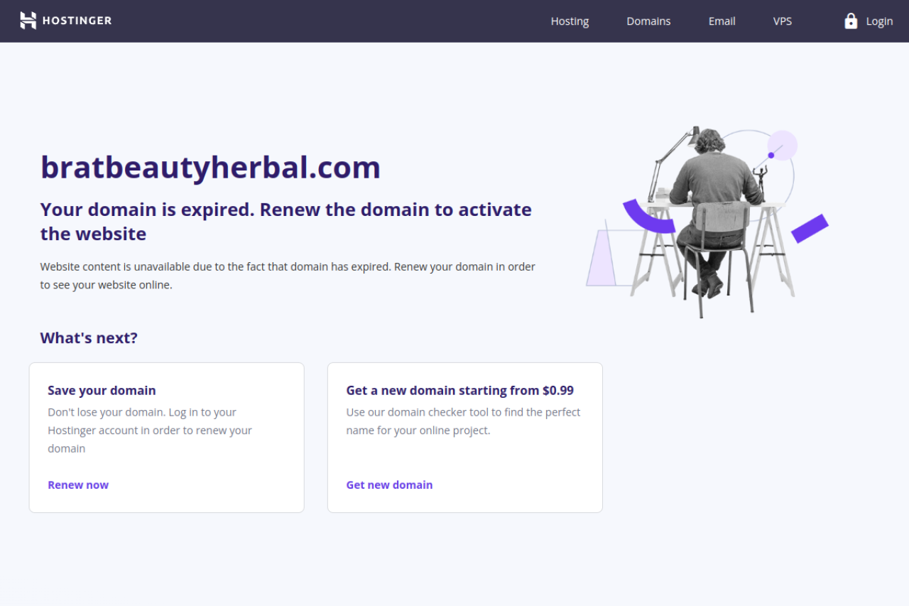 Live website preview of Brat Beauty Herbal