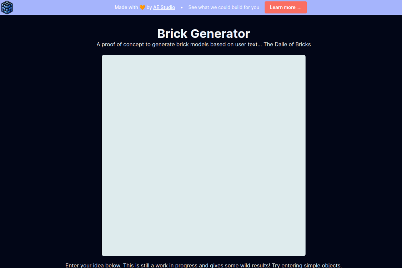 Brick Generator website screenshot
