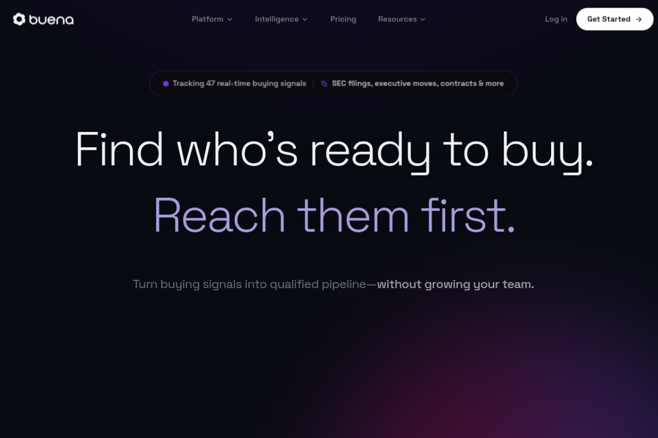 Buena Ai website screenshot