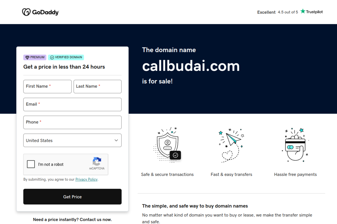 Callbud Ai website screenshot