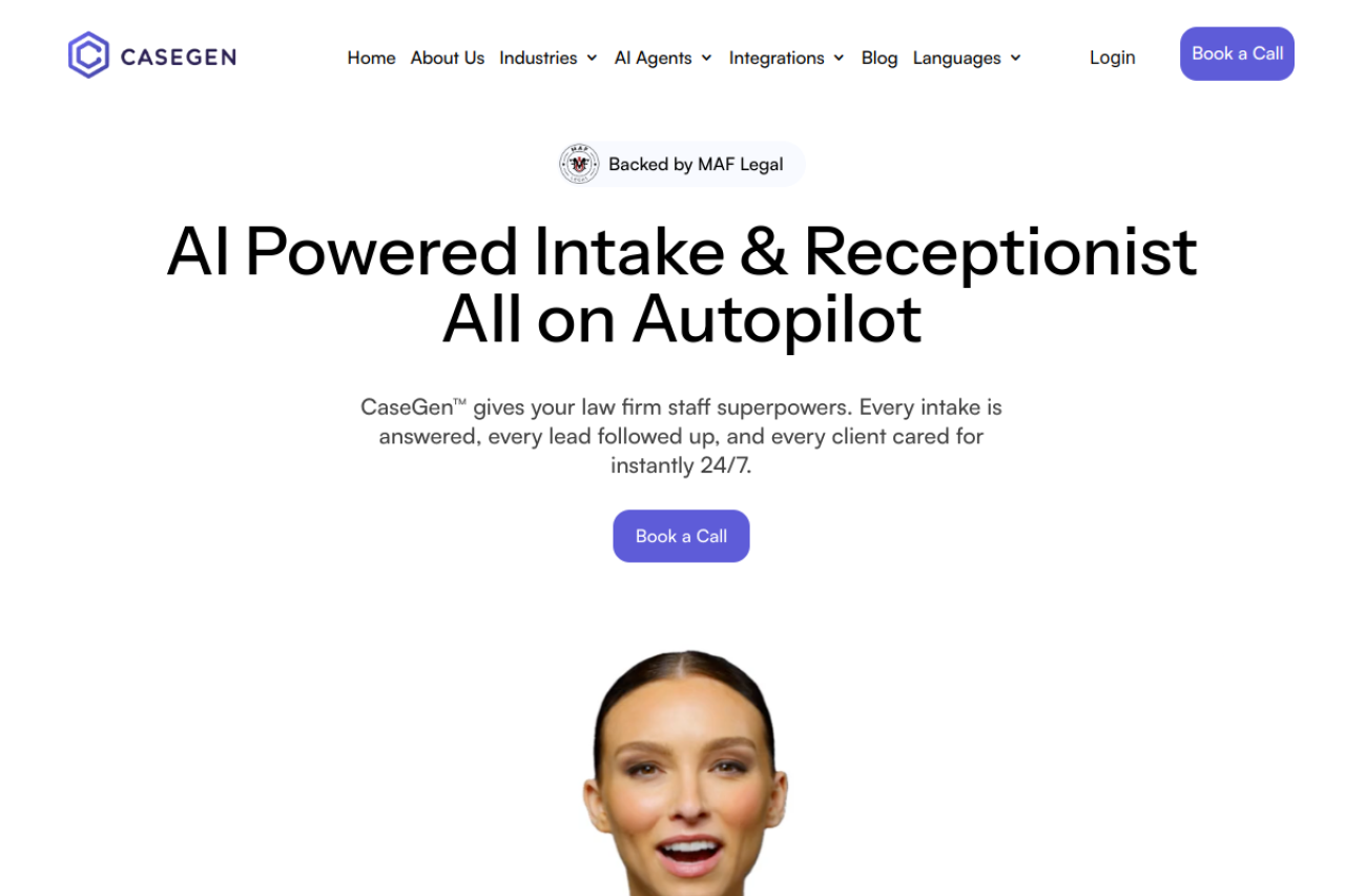 Casegen Ai website screenshot