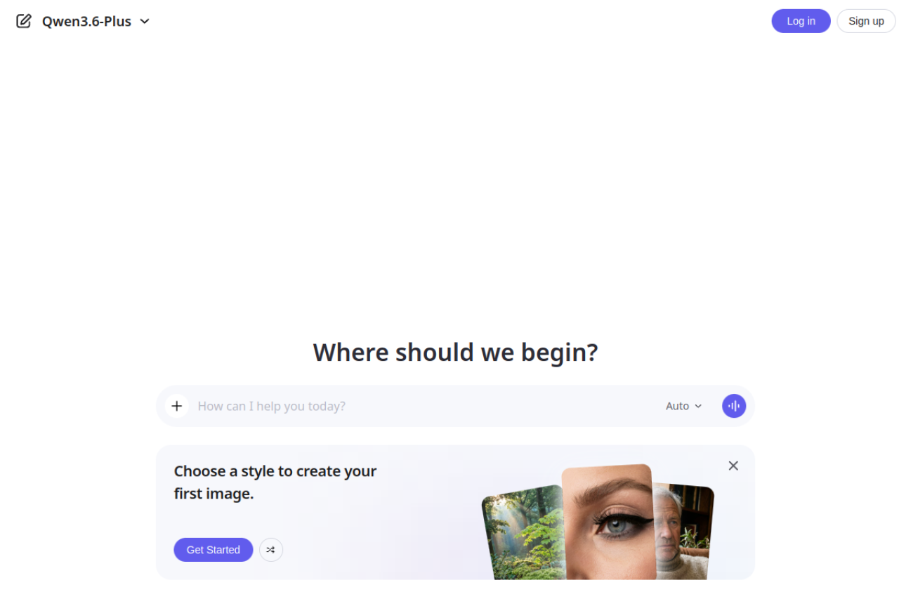 Qwen website screenshot