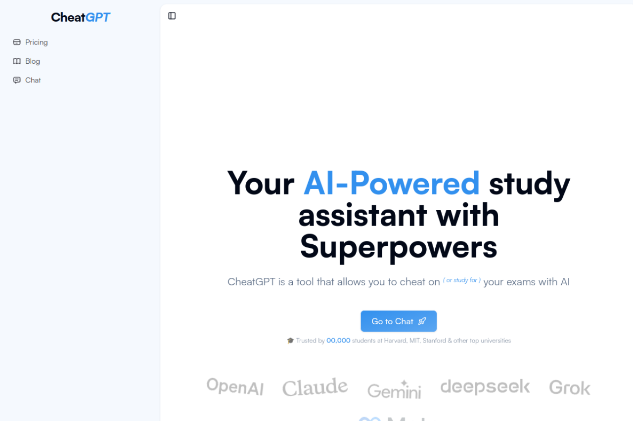 Cheatgpt website screenshot