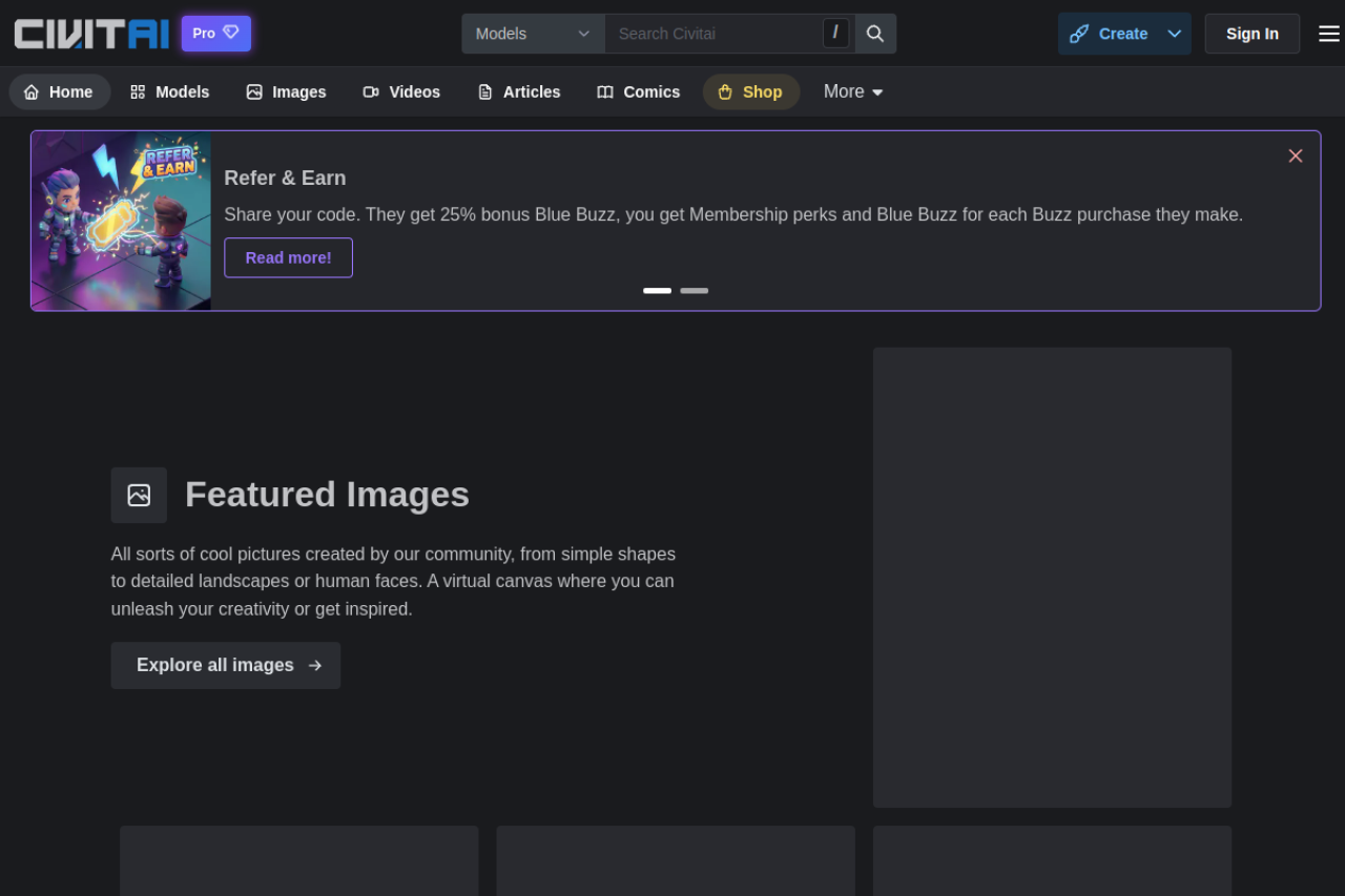 Civitai website screenshot