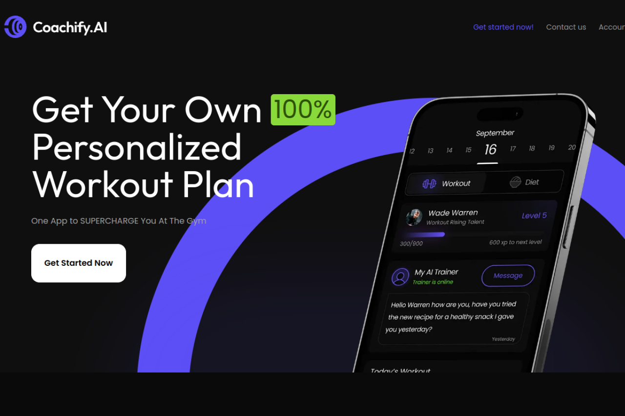 Coachify website screenshot