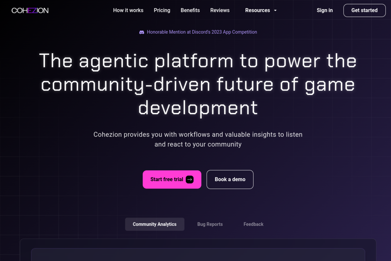 Cohezion Ai website screenshot