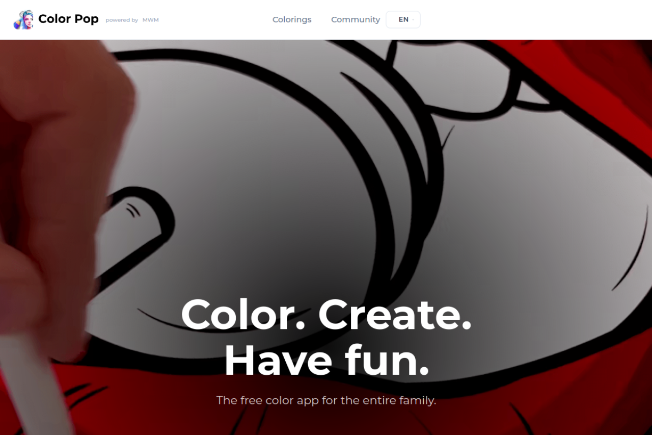 Color Pop Coloring Powered By Ai website screenshot