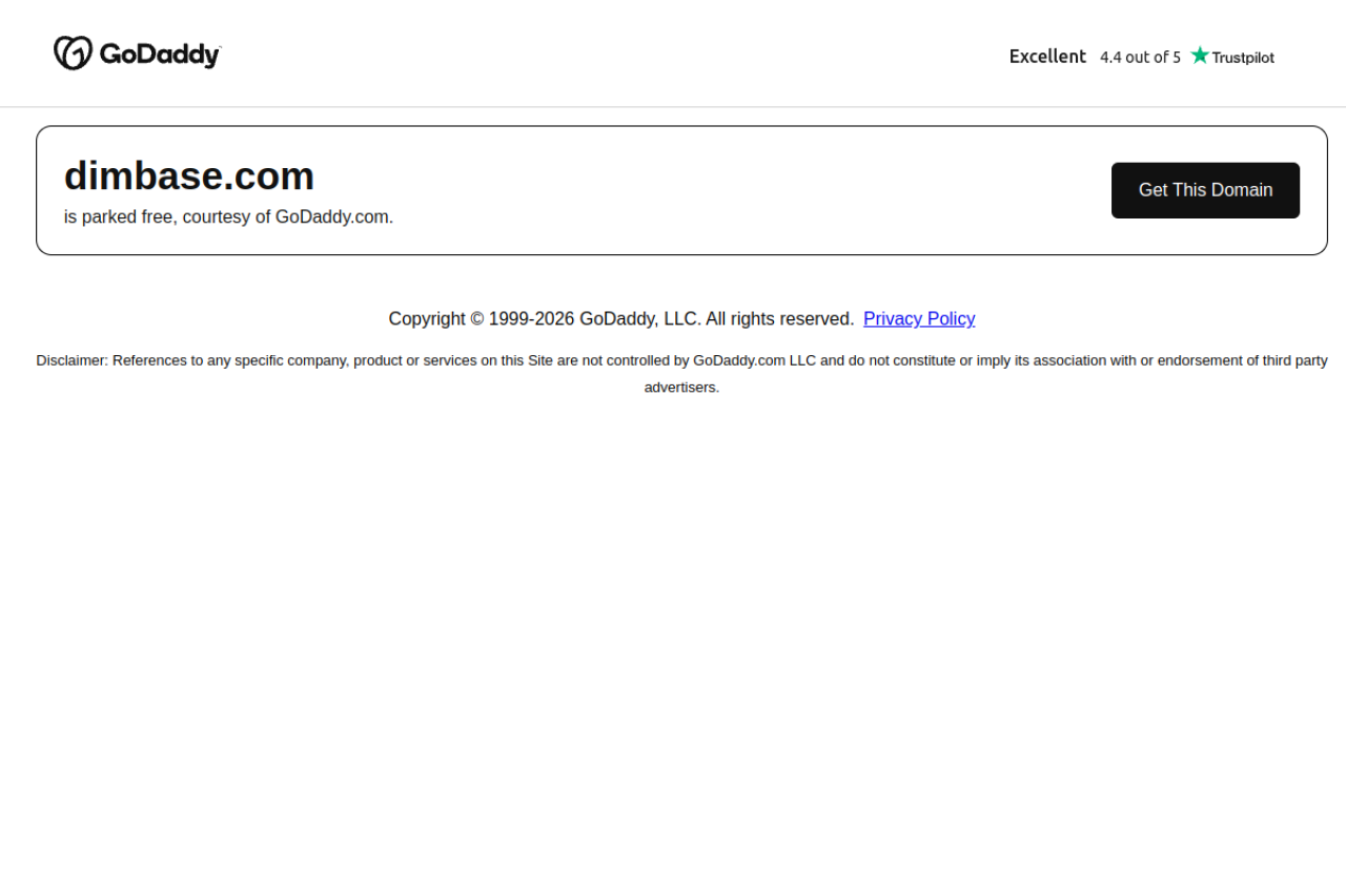 Dimbase website screenshot