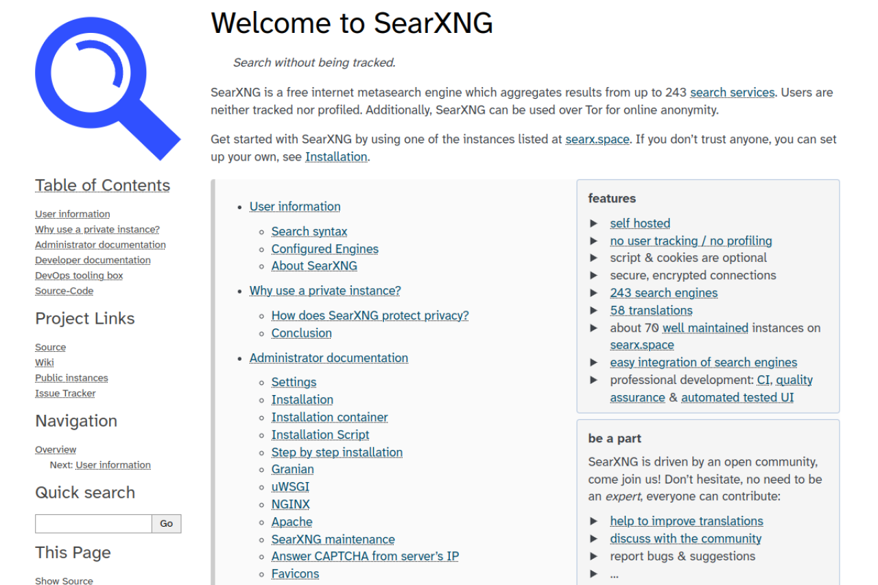 SearXNG Preview