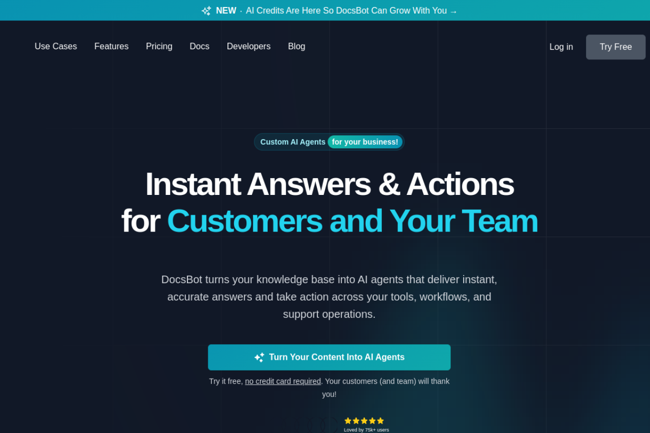 Docsbot Ai website screenshot