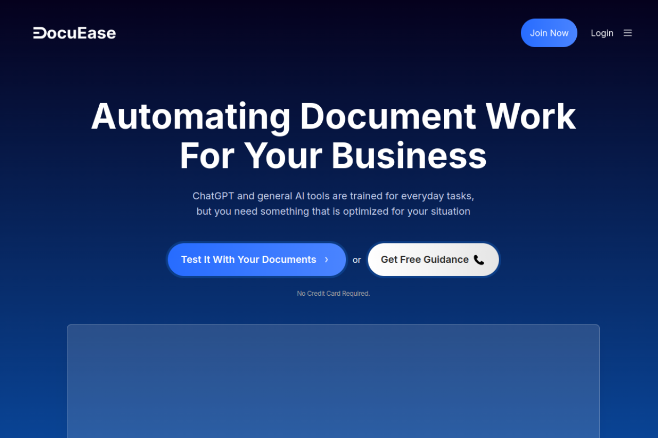 DocuEase website screenshot