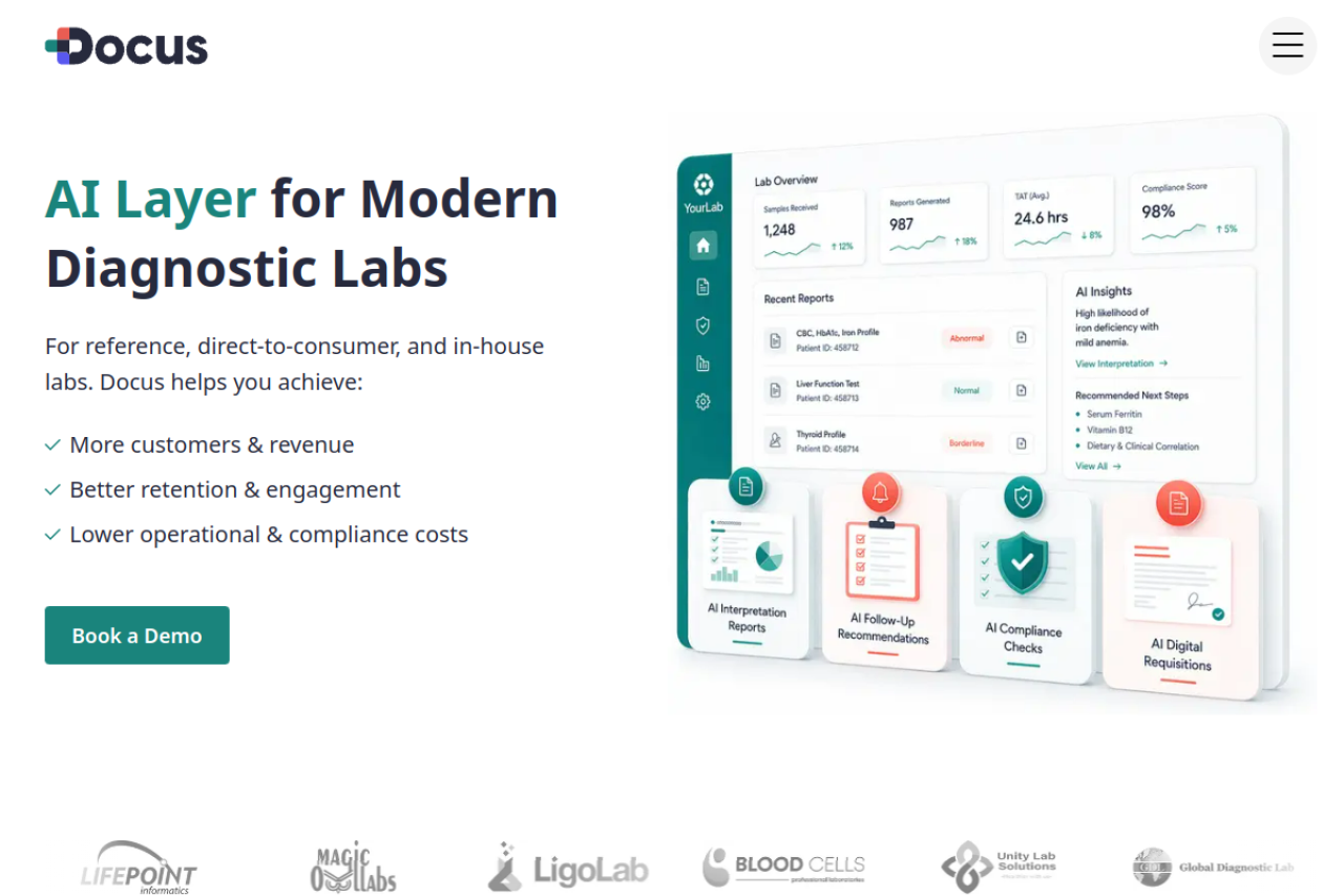 Docus Ai website screenshot