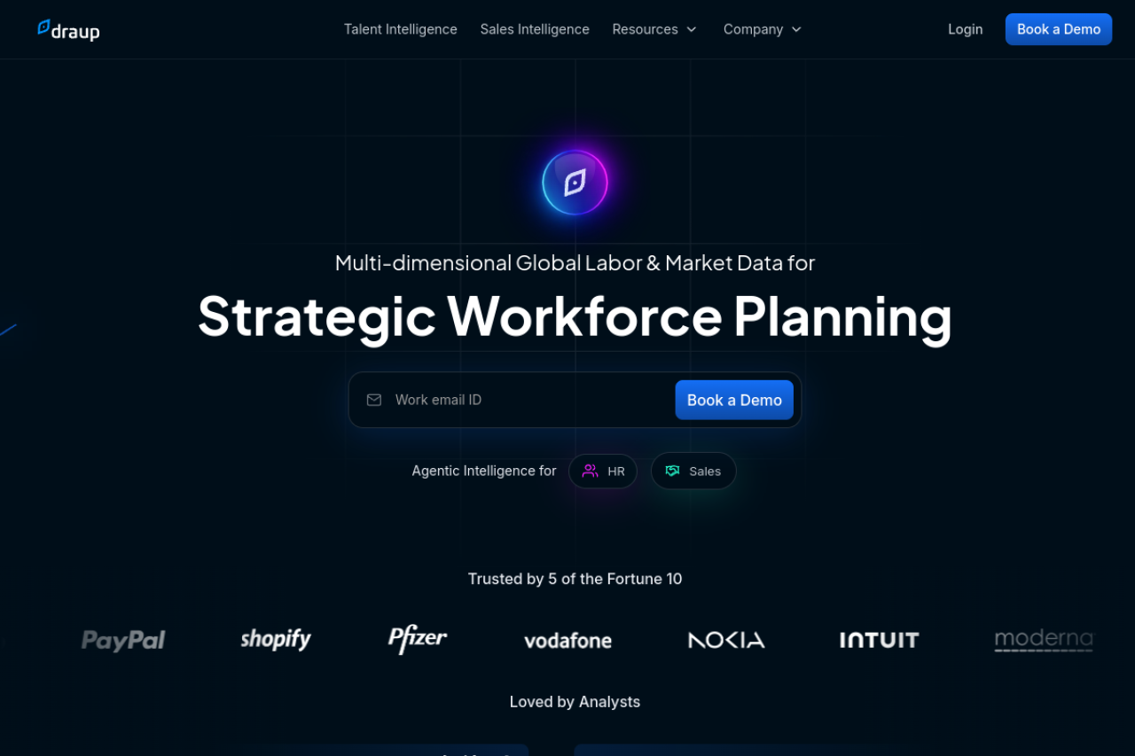 Draup website screenshot