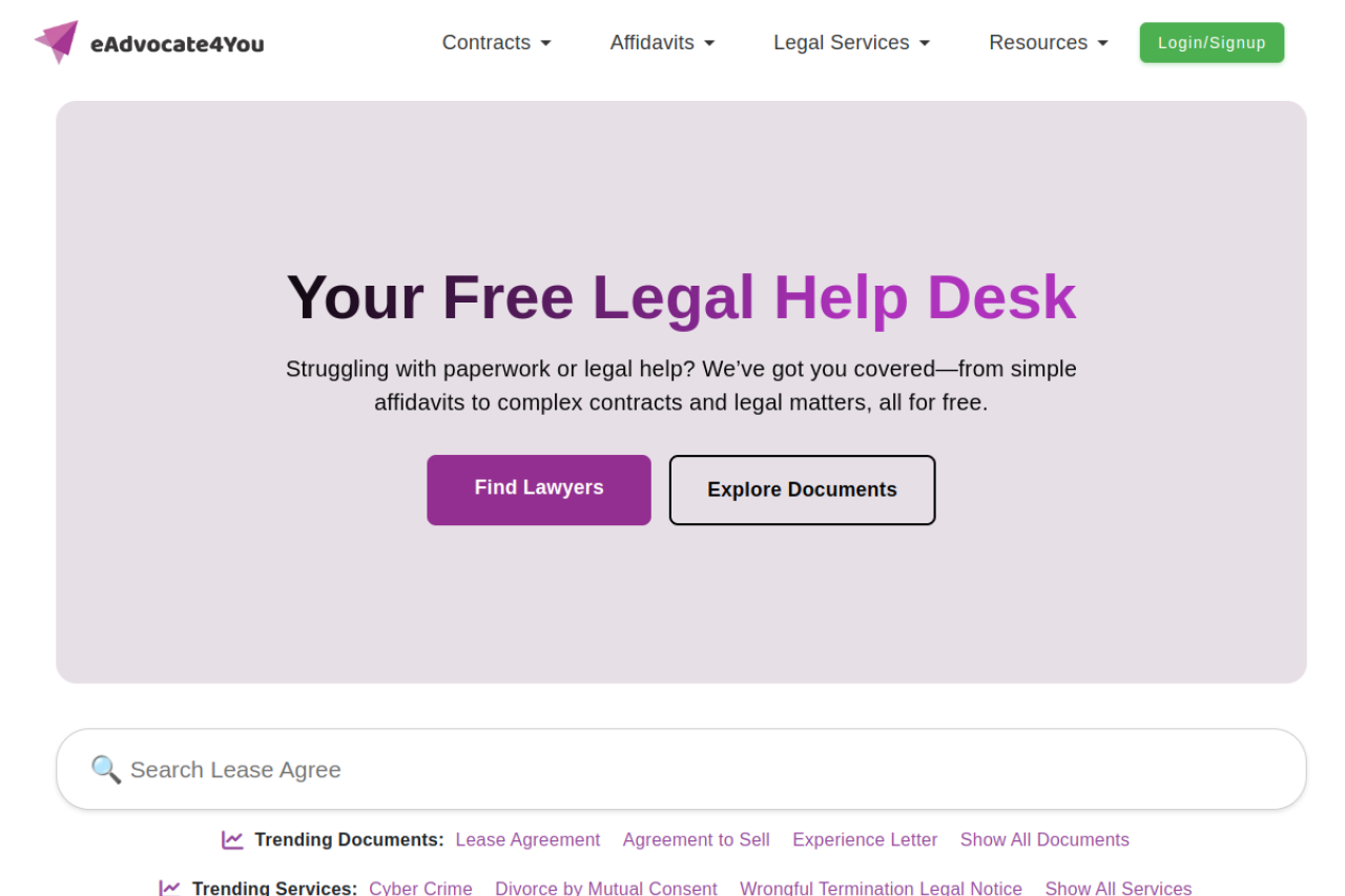 Eadvocate4you website screenshot