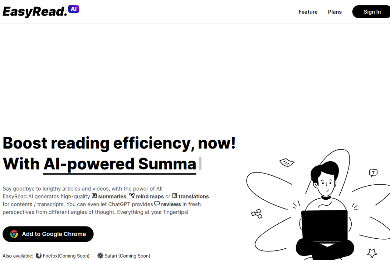 EasyRead website screenshot