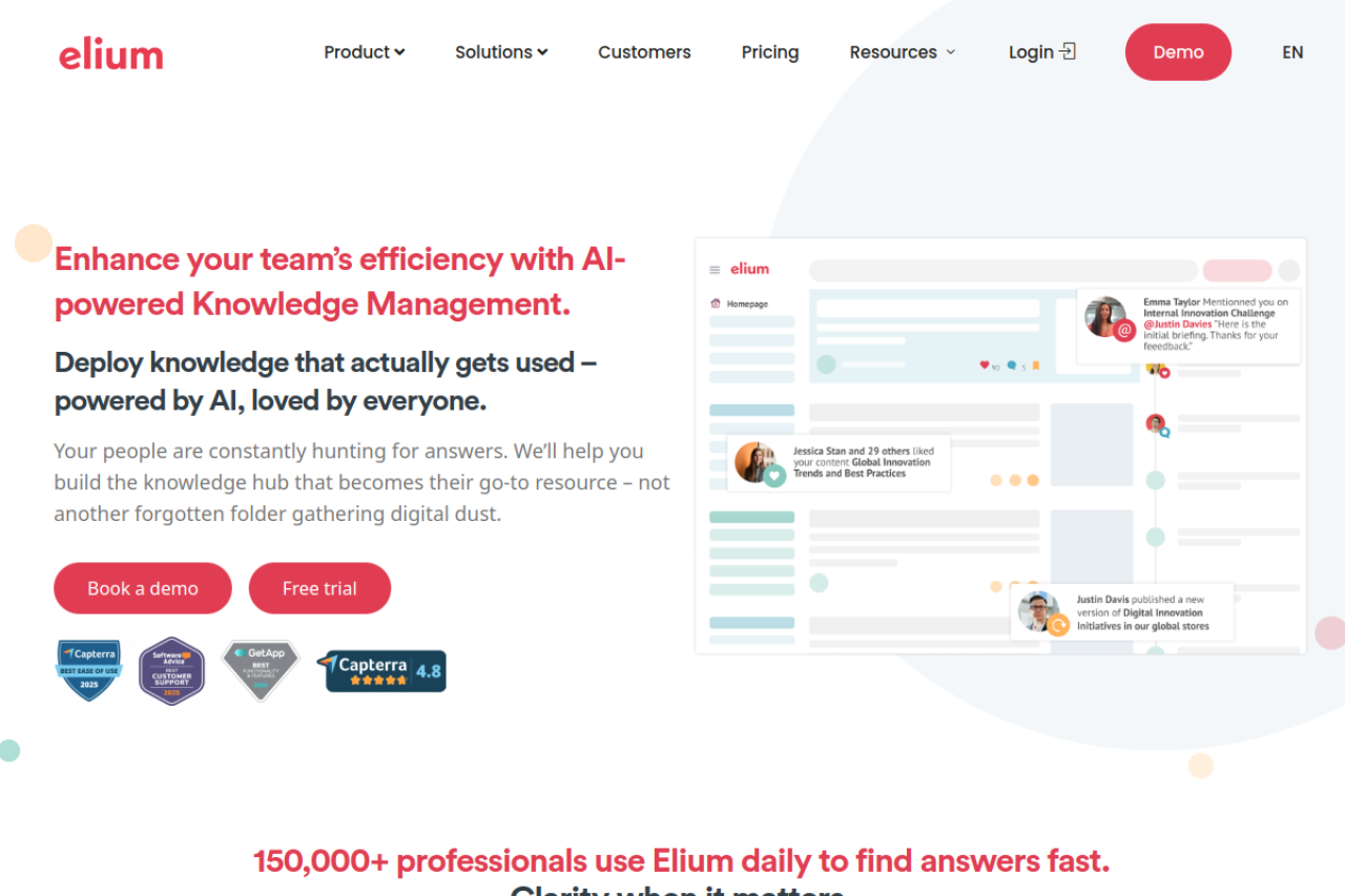 Elium Com website screenshot
