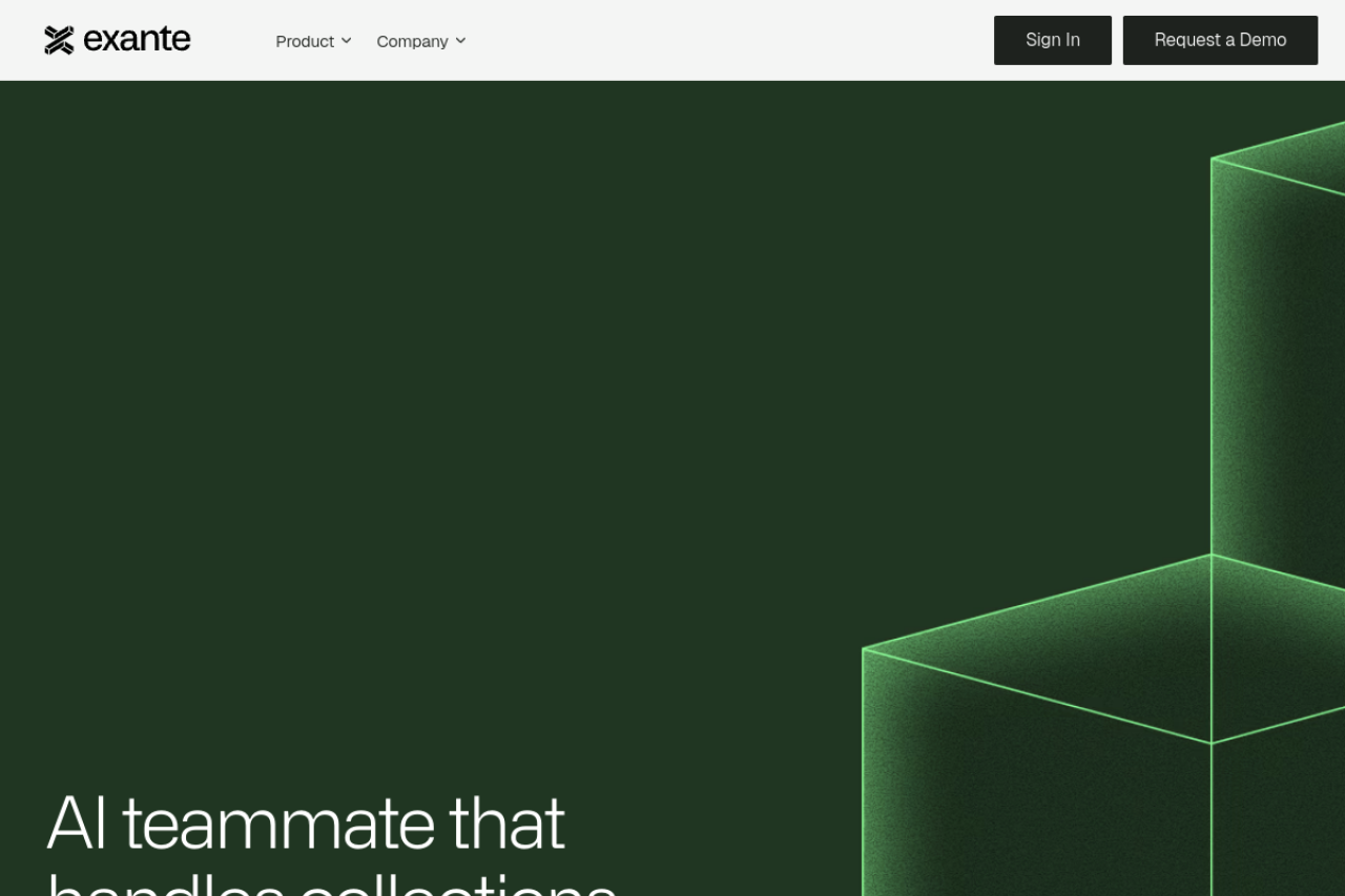 Exante website screenshot